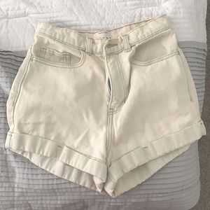 American Apparel High-Waisted Denim Shorts